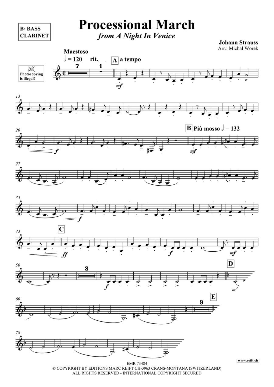 Processional March Processional March Bass Clarinet scores gallery preview page 3