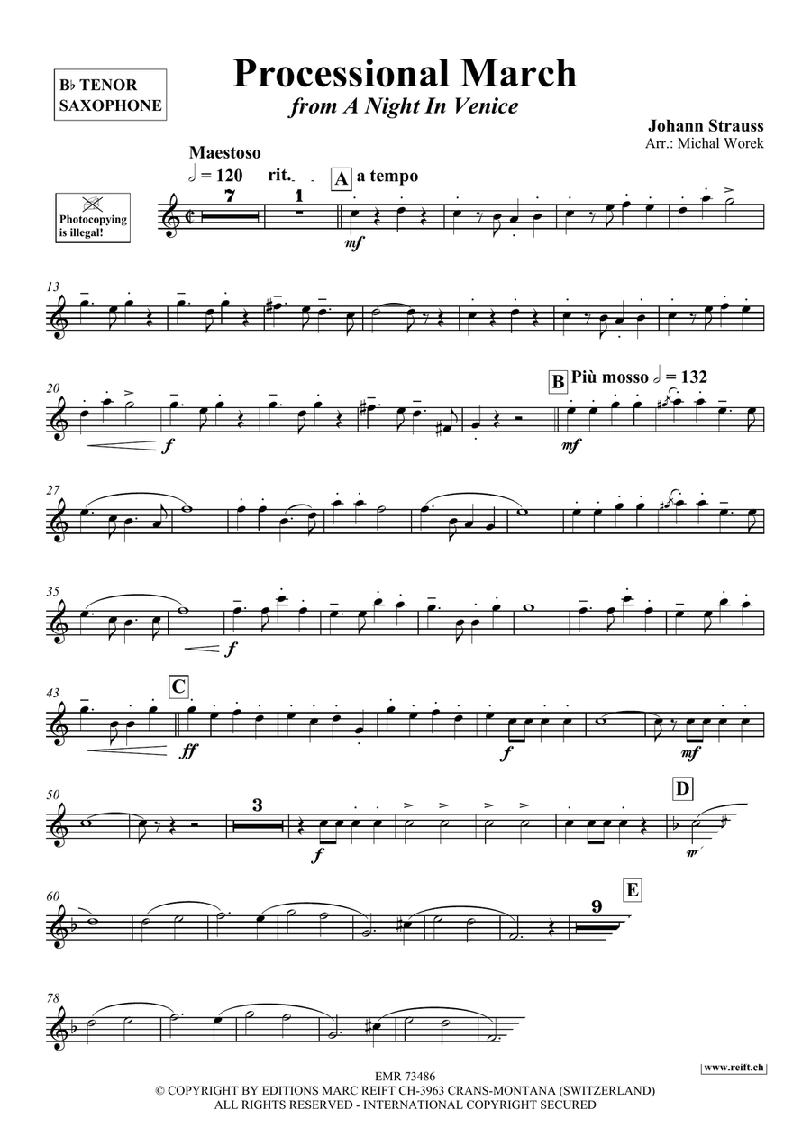 Processional March Processional March Tenor Saxophone scores gallery preview page 3
