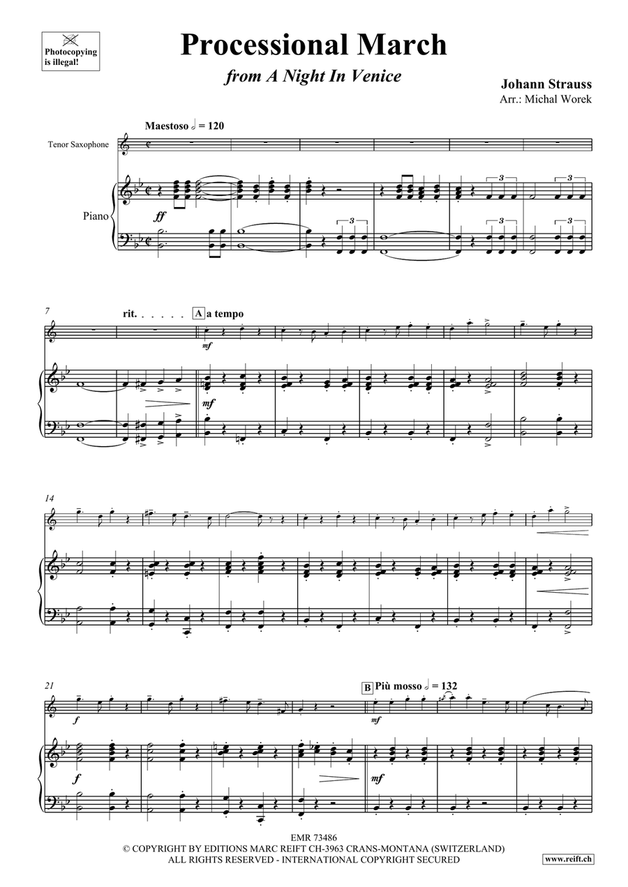 Processional March Processional March Tenor Saxophone scores gallery preview page 4