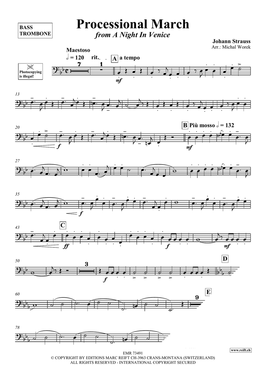 Processional March Processional March Bass Trombone scores gallery preview page 3
