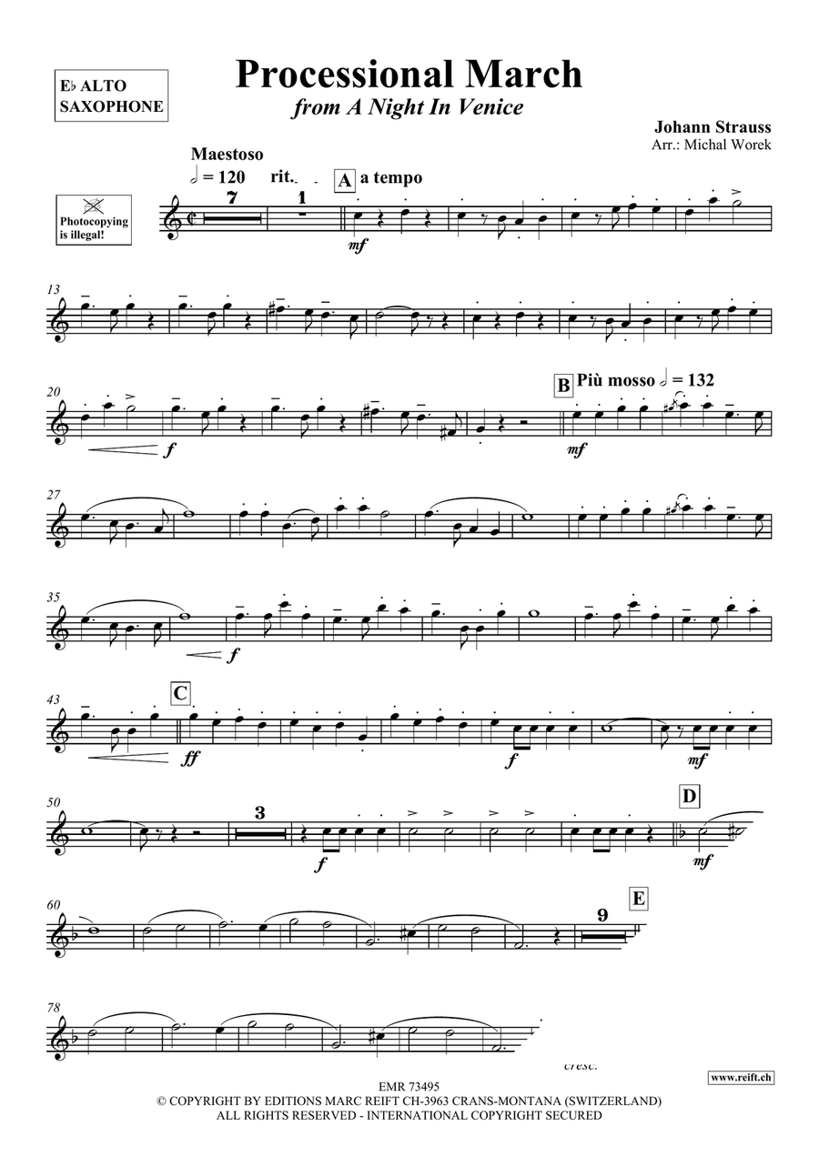 Processional March Processional March Alto Saxophone scores gallery preview page 3