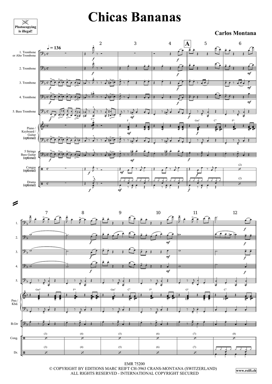 Chicas Bananas Chicas Bananas Trombone scores gallery preview page 4