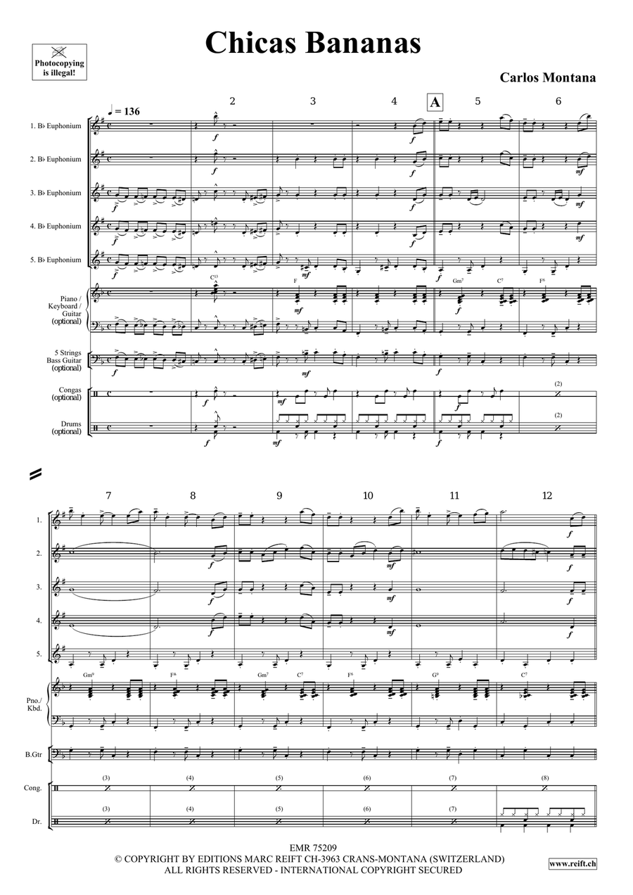 Chicas Bananas Chicas Bananas Euphonium Quintet scores gallery preview page 4