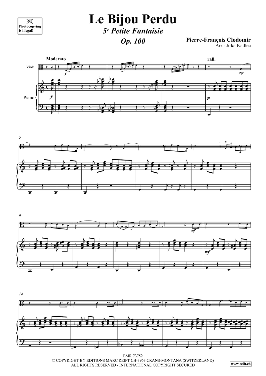 Le Bijou Perdu Le Bijou Perdu Piano Accompaniment scores gallery preview page 4