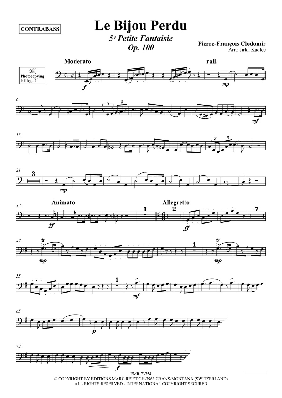 Le Bijou Perdu Le Bijou Perdu Double Bass scores gallery preview page 3
