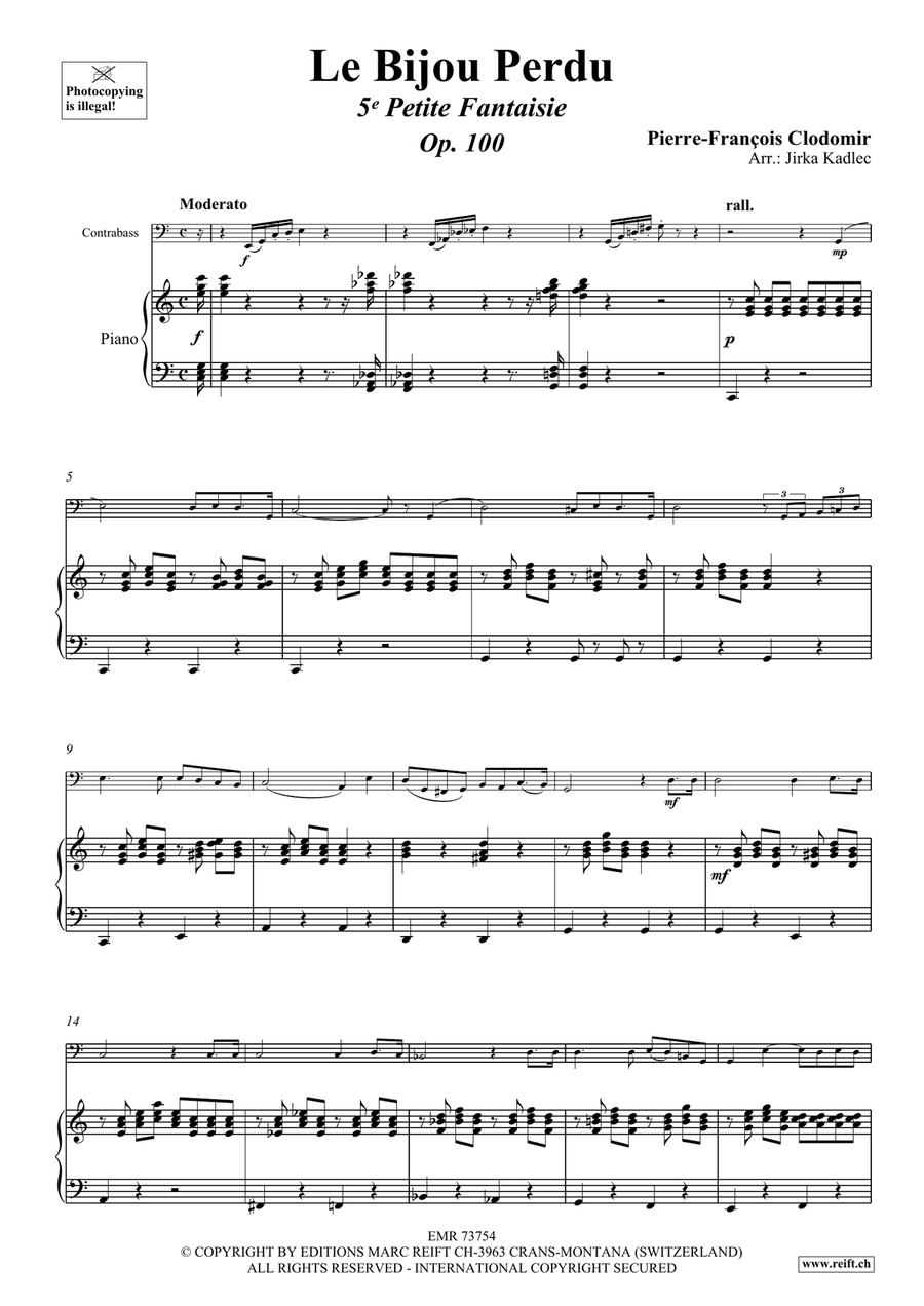 Le Bijou Perdu Le Bijou Perdu Double Bass scores gallery preview page 4
