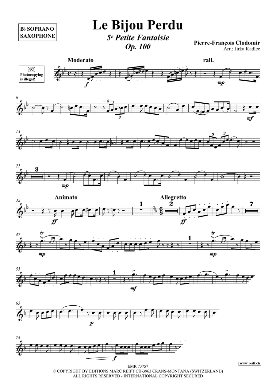 Le Bijou Perdu Le Bijou Perdu Soprano Saxophone scores gallery preview page 3