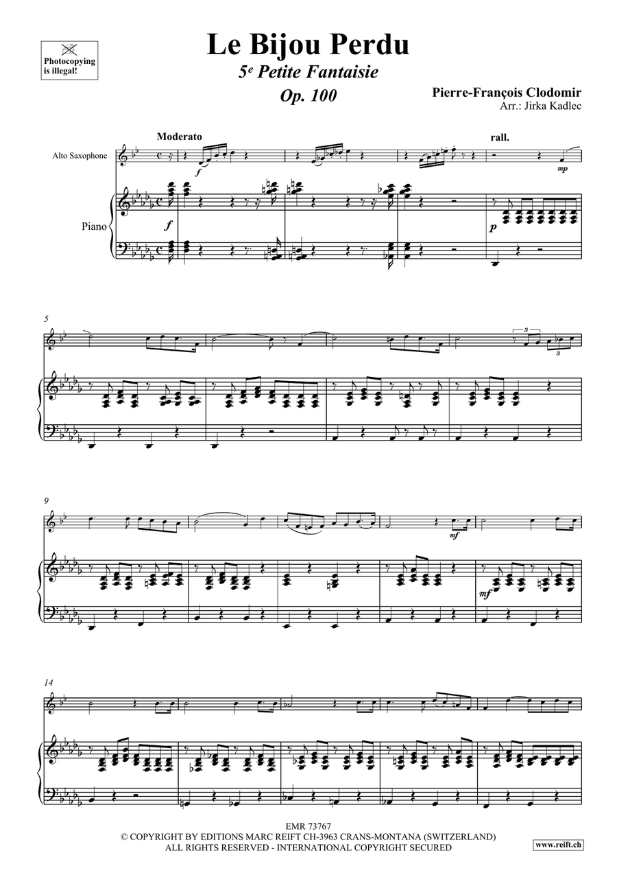 Le Bijou Perdu Le Bijou Perdu Alto Saxophone scores gallery preview page 4
