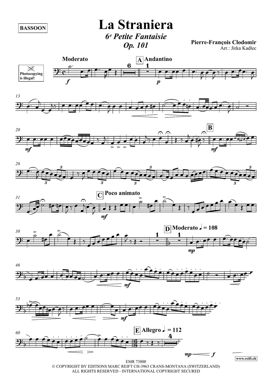 La Straniera La Straniera Bassoon Solo scores gallery preview page 3