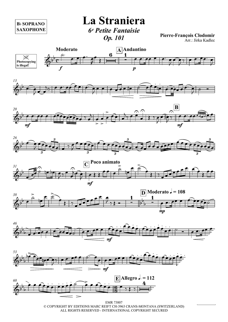 La Straniera La Straniera Soprano Saxophone scores gallery preview page 3