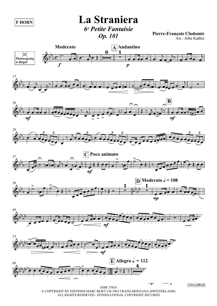 La Straniera La Straniera Horn scores gallery preview page 3