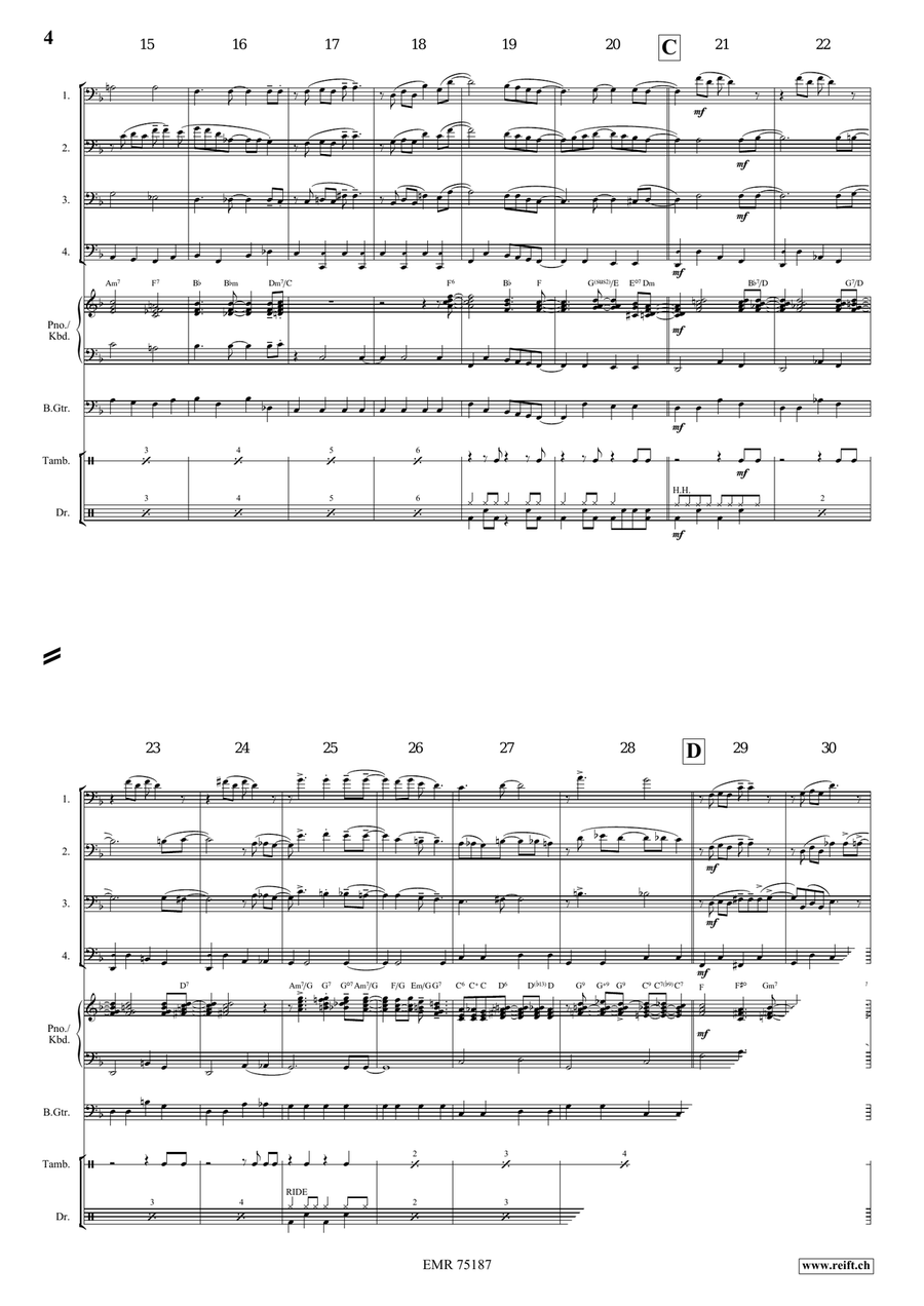 Ain't Misbehavin' Ain't Misbehavin' Trombone Quartet scores gallery preview page 4