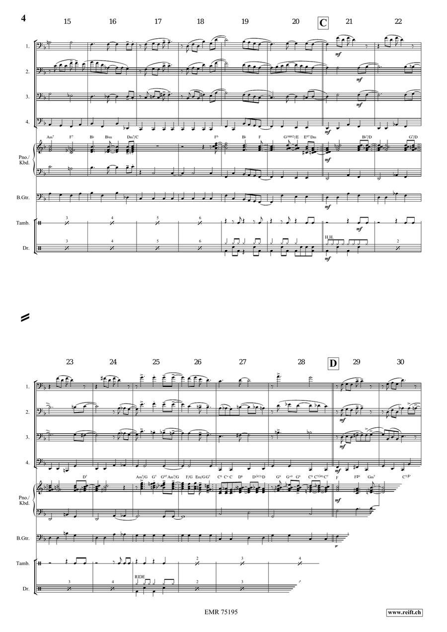 Ain't Misbehavin' Ain't Misbehavin' Tuba Quartet scores gallery preview page 4