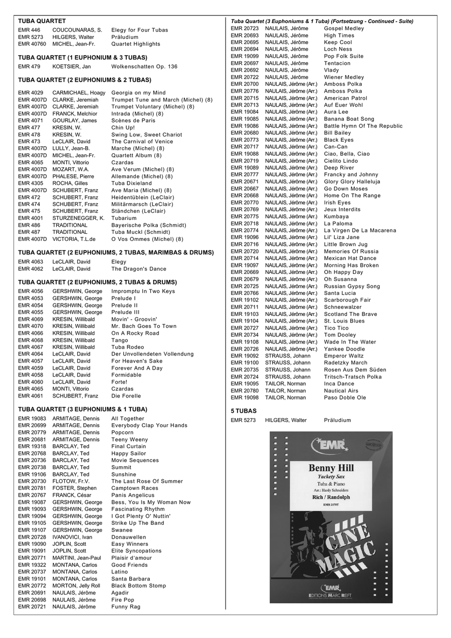 Ain't Misbehavin' Ain't Misbehavin' Tuba Quartet scores gallery preview page 5