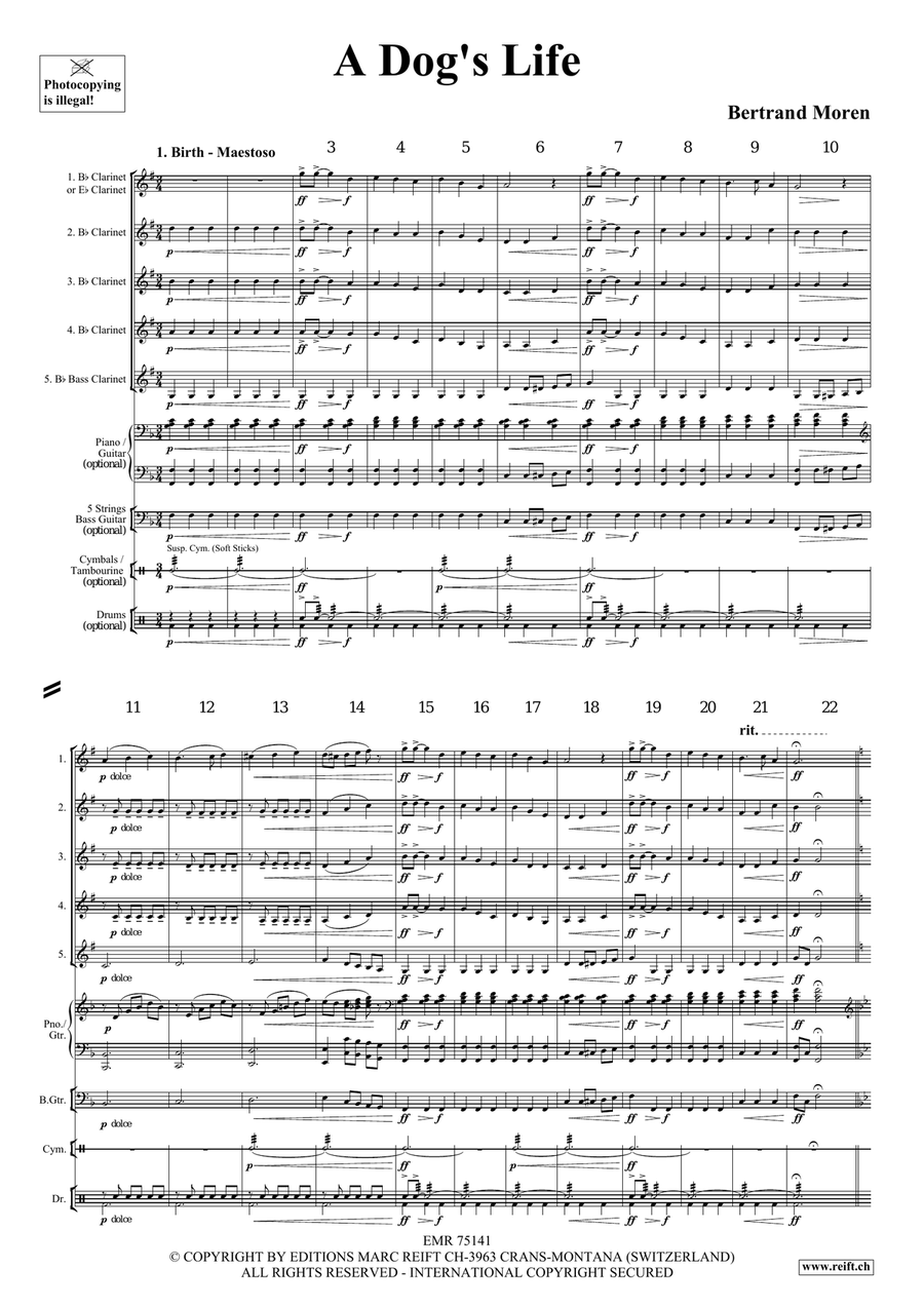 A Dog's Life Clarinet Quintet scores gallery preview page 4
