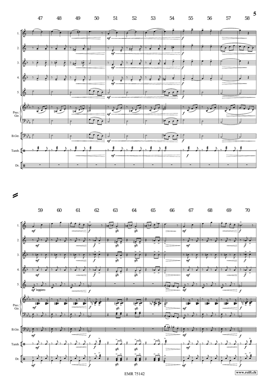 A Dog's Life A Dog's Life Saxophone Quintet scores gallery preview page 6