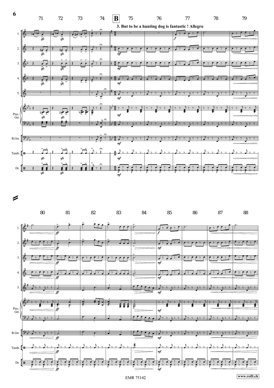 A Dog's Life A Dog's Life Saxophone Quintet scores gallery preview page 7