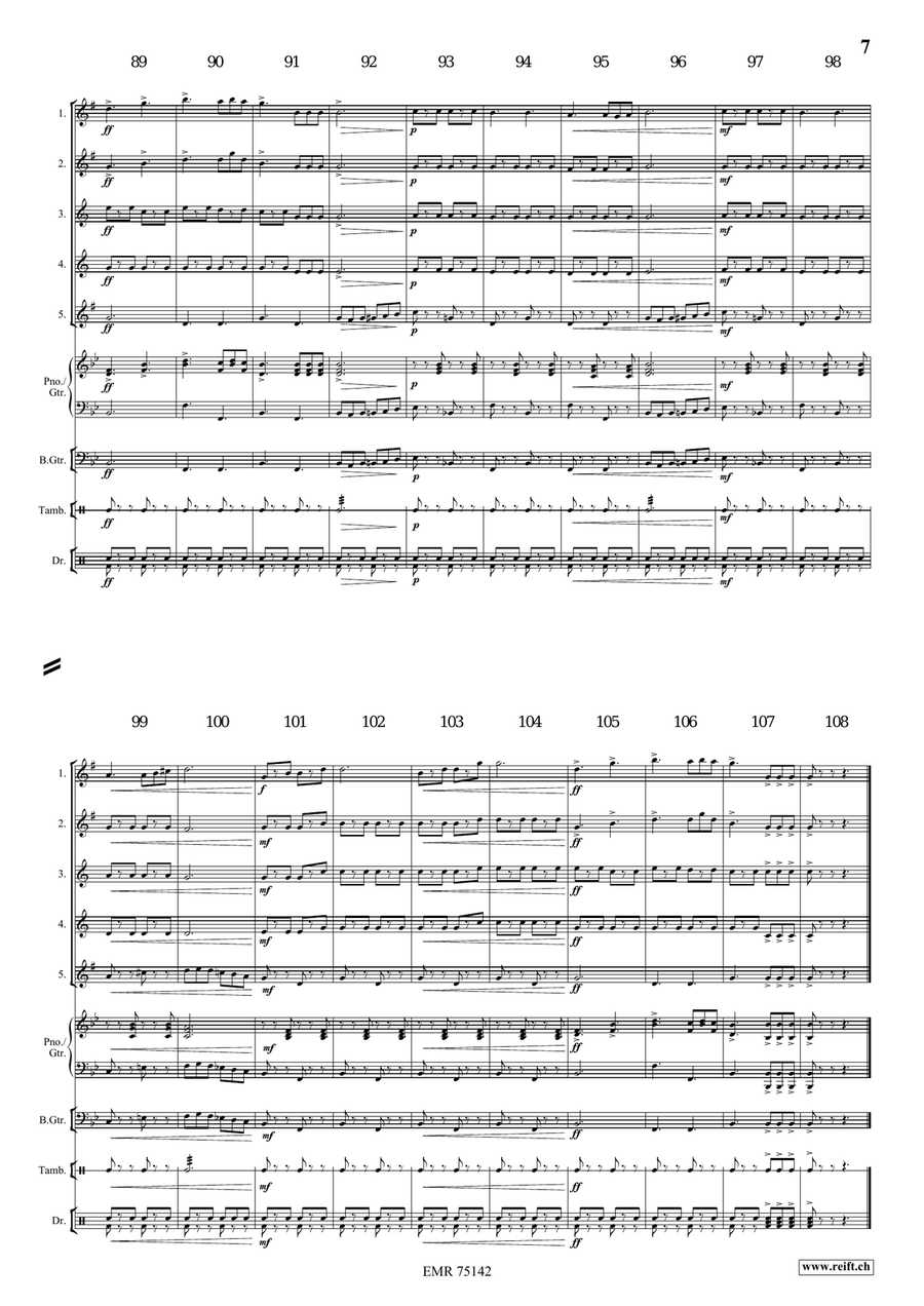 A Dog's Life A Dog's Life Saxophone Quintet scores gallery preview page 8