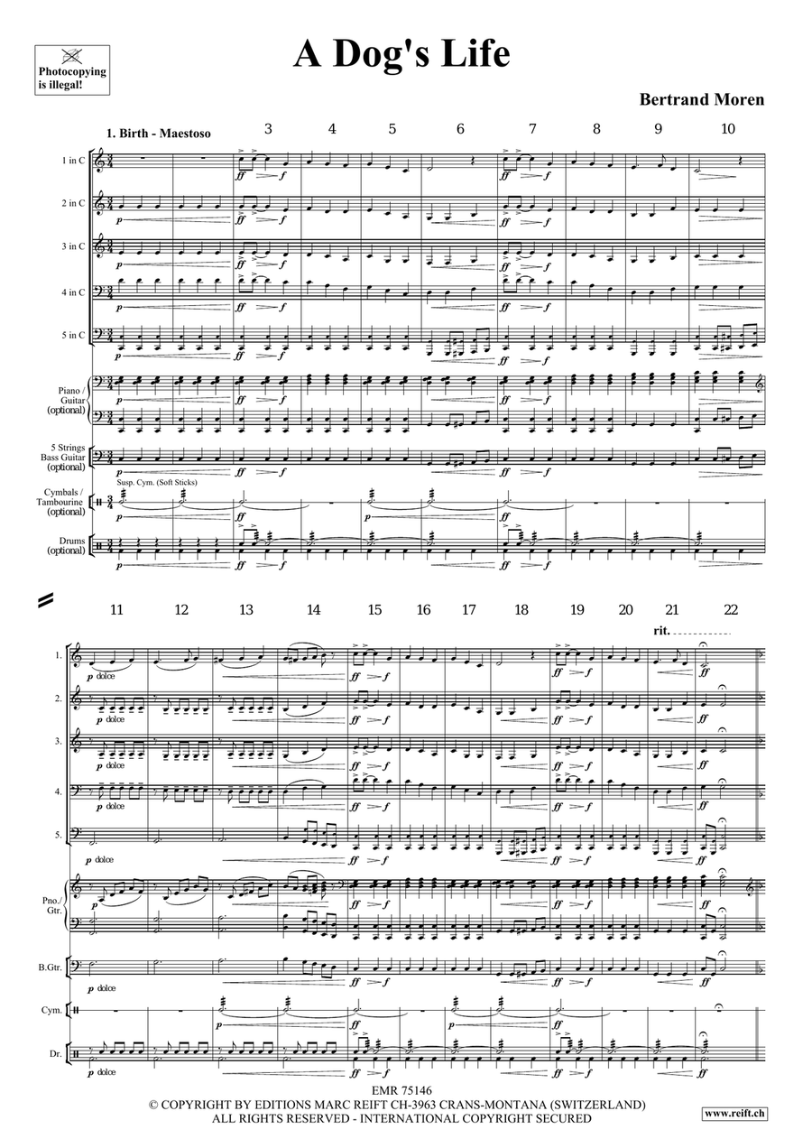 A Dog's Life A Dog's Life Brass Quintet scores gallery preview page 4