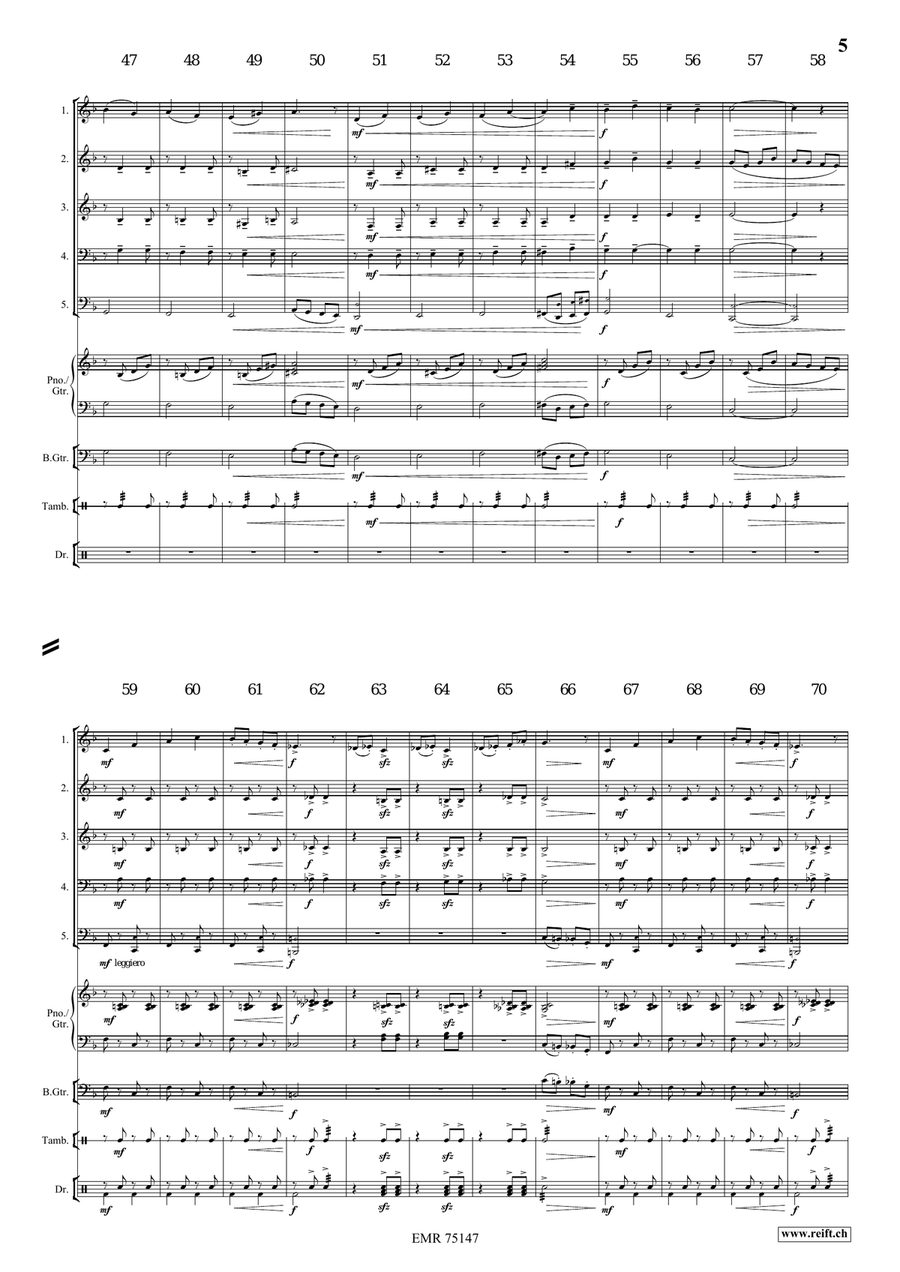 A Dog's Life Woodwind Quintet scores gallery preview page 6