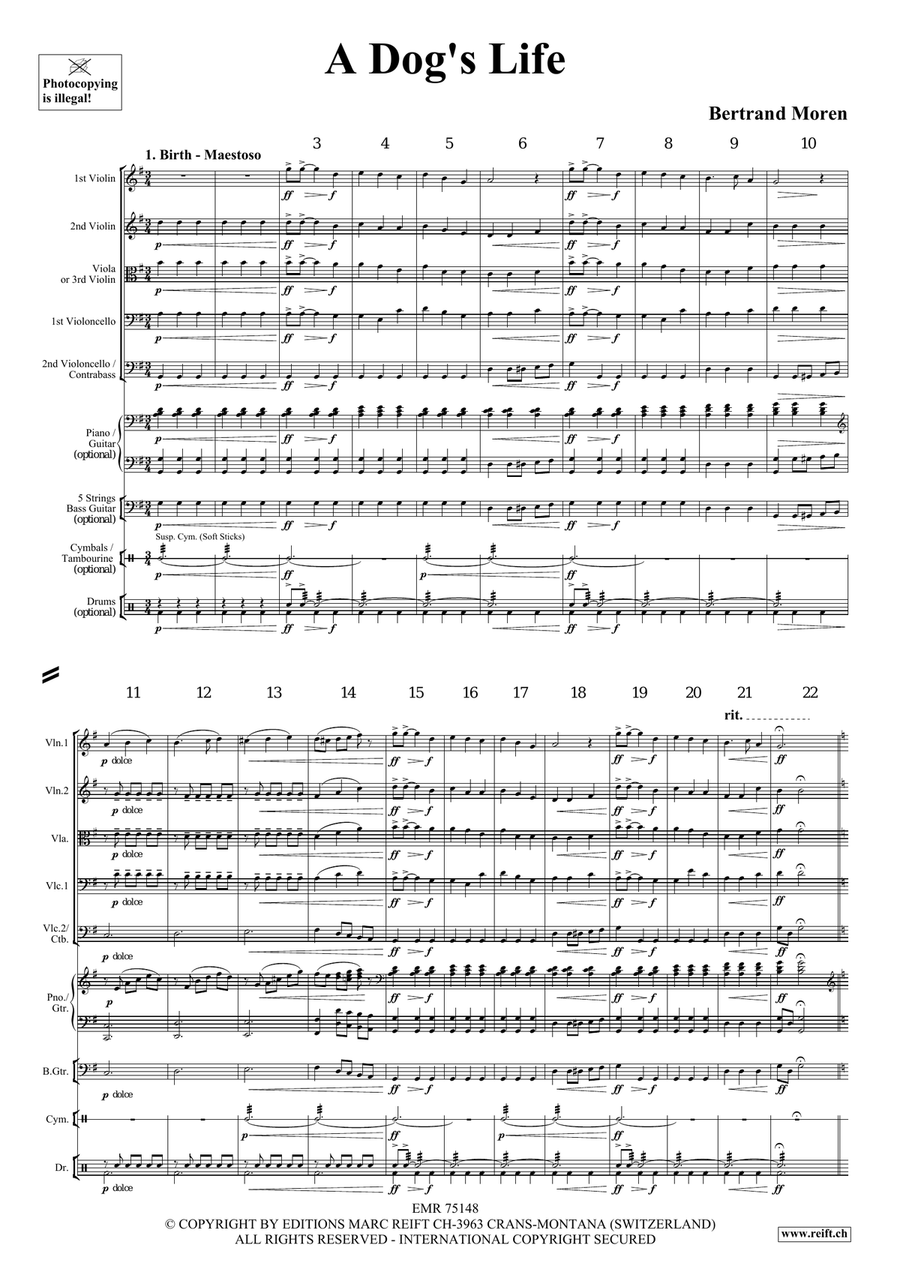 A Dog's Life A Dog's Life String Orchestra scores gallery preview page 4