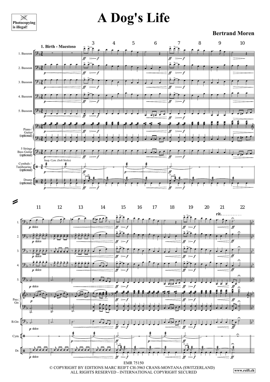 A Dog's Life A Dog's Life Bassoon scores gallery preview page 4