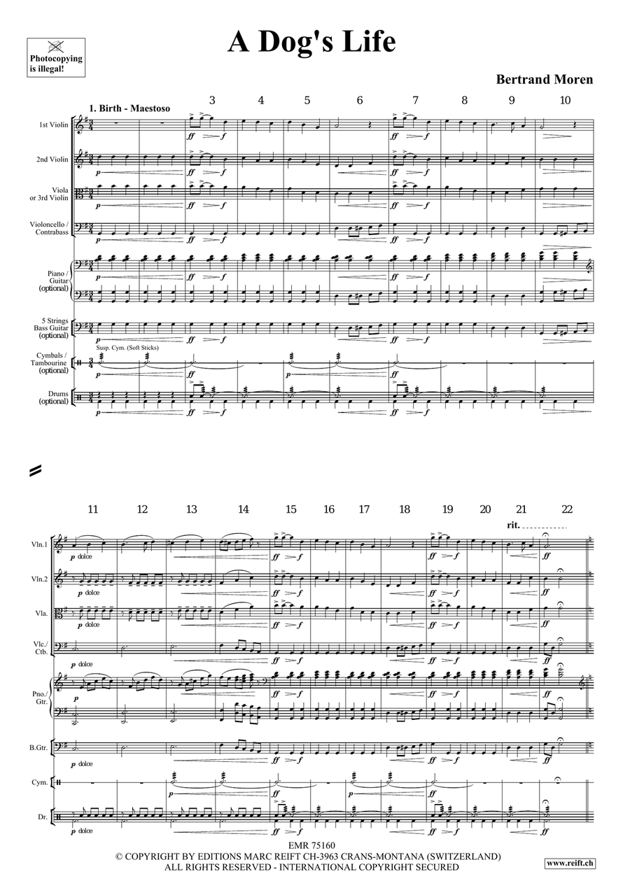 A Dog's Life A Dog's Life String Quartet scores gallery preview page 4