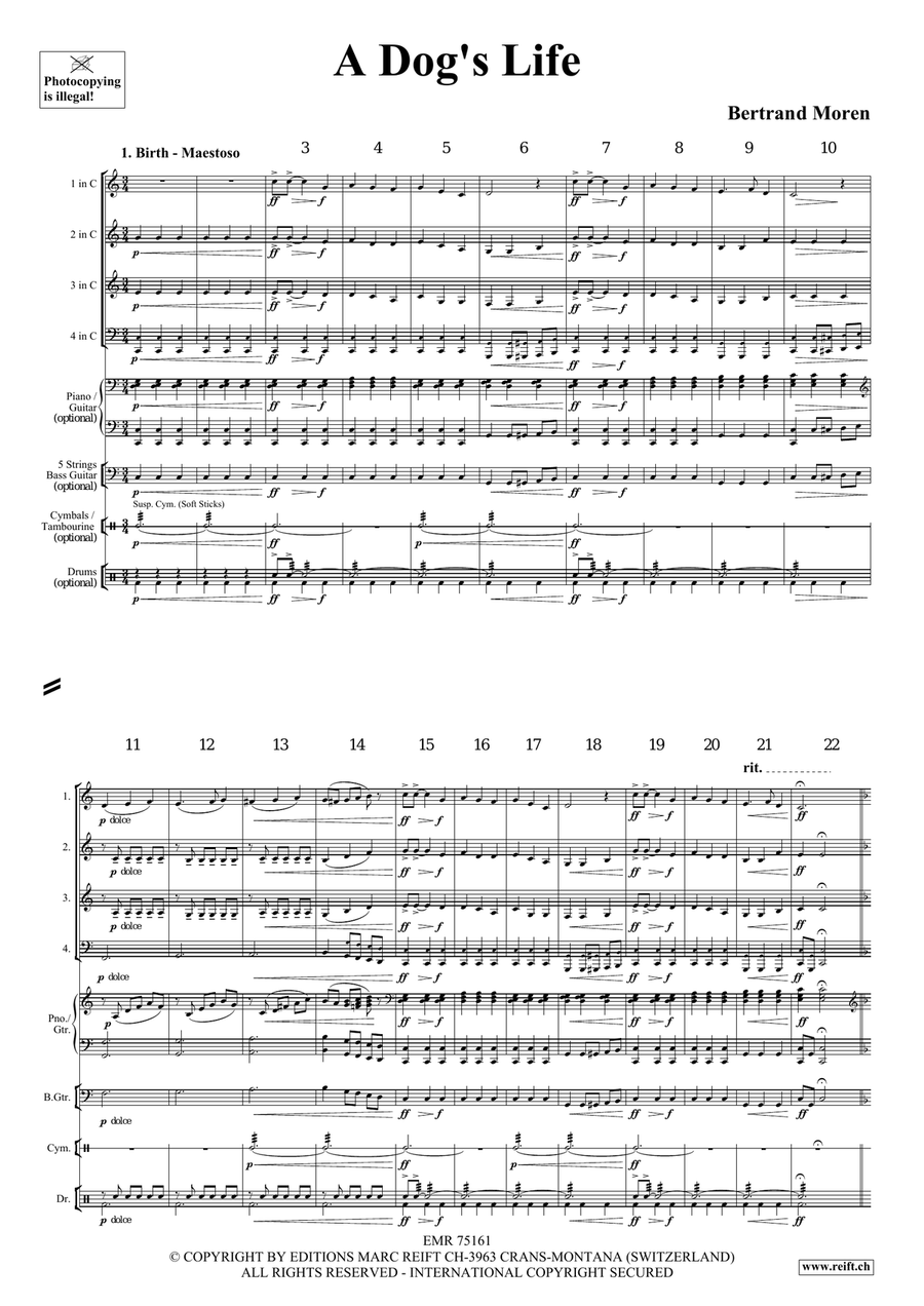 A Dog's Life A Dog's Life Brass Quartet scores gallery preview page 4
