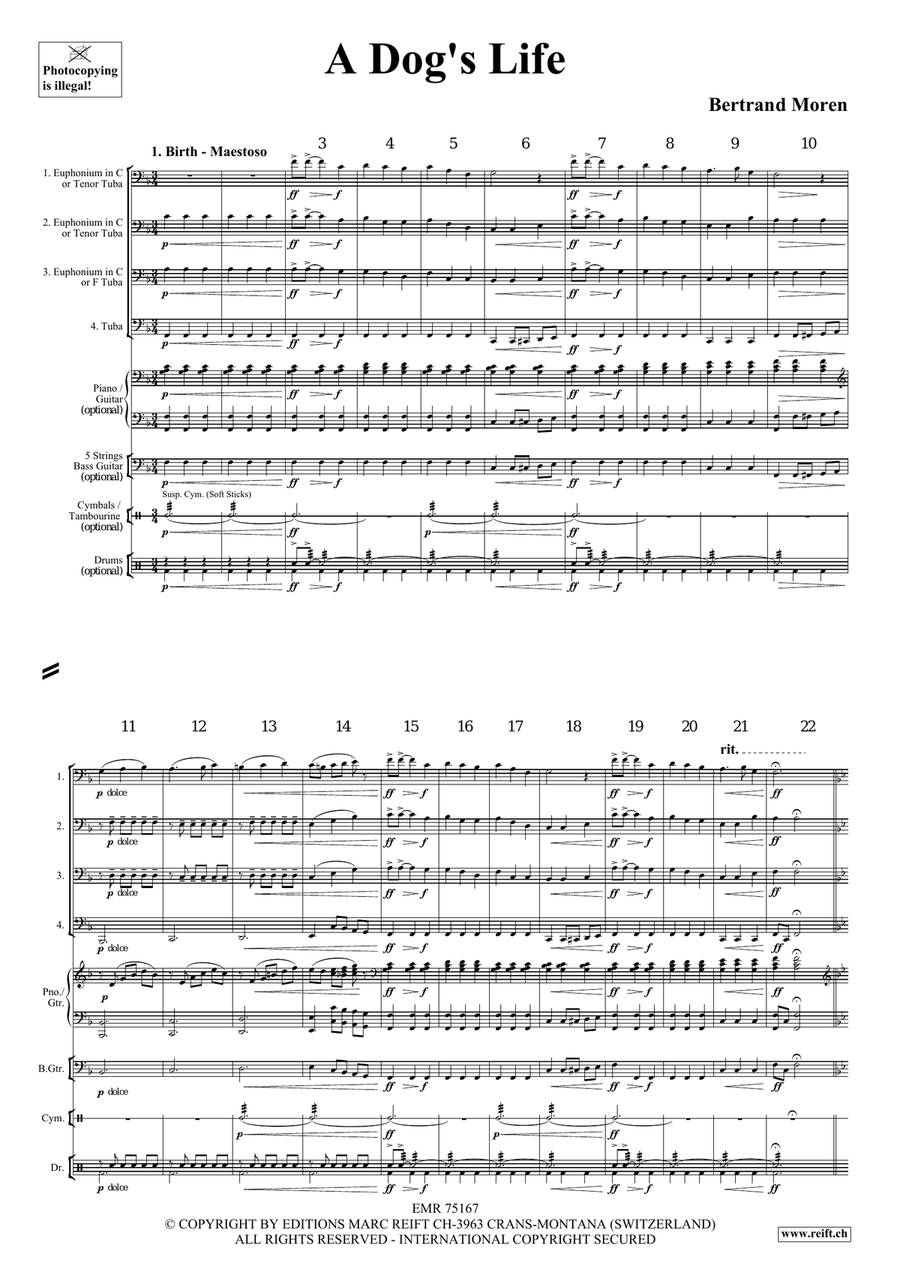 A Dog's Life A Dog's Life Tuba Quartet scores gallery preview page 4