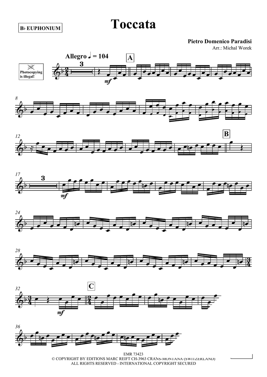 Toccata Toccata Euphonium scores gallery preview page 3