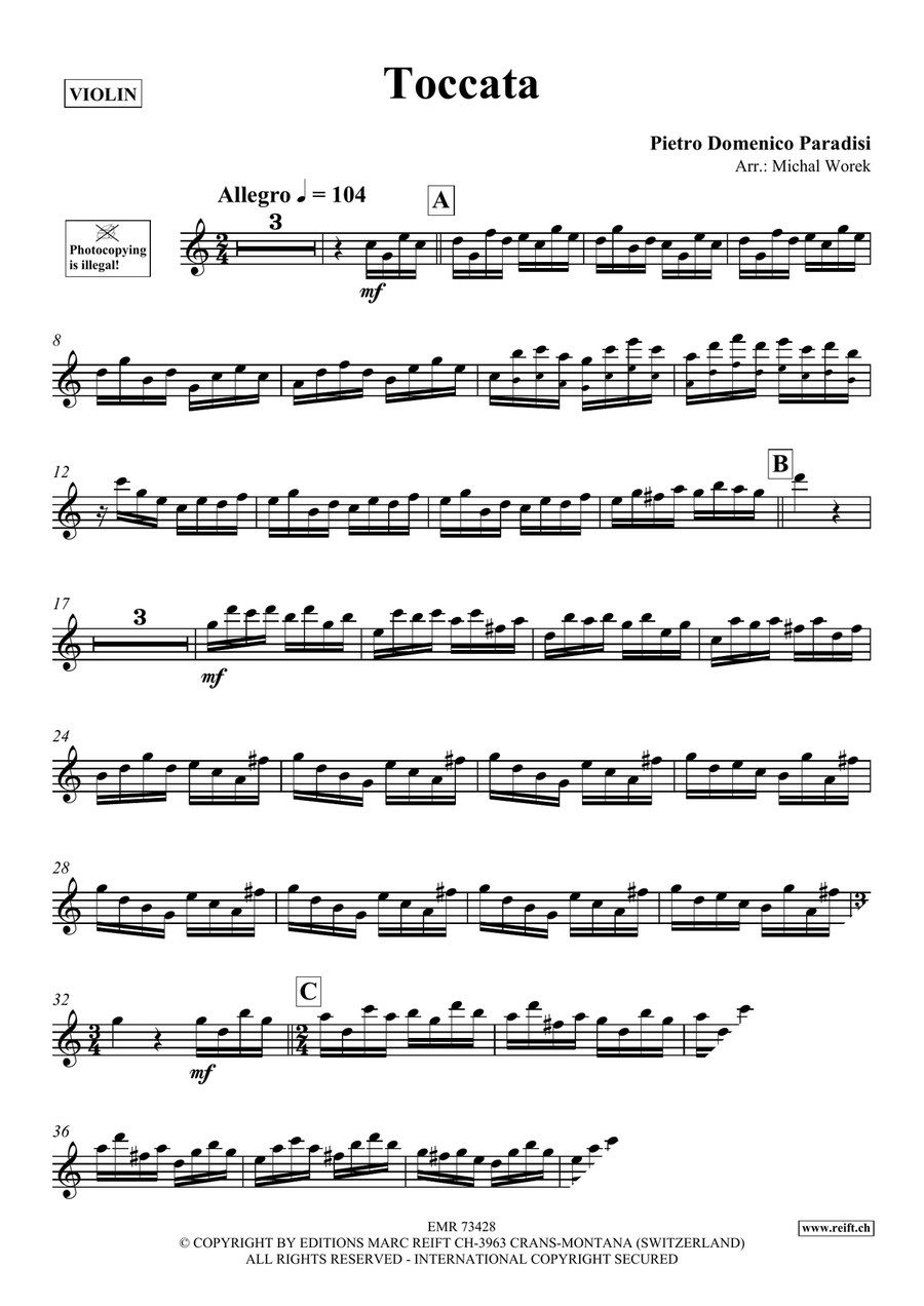 Toccata Toccata Violin Solo scores gallery preview page 3
