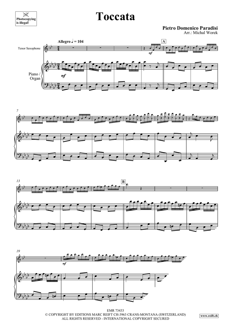 Toccata Toccata Tenor Saxophone scores gallery preview page 4