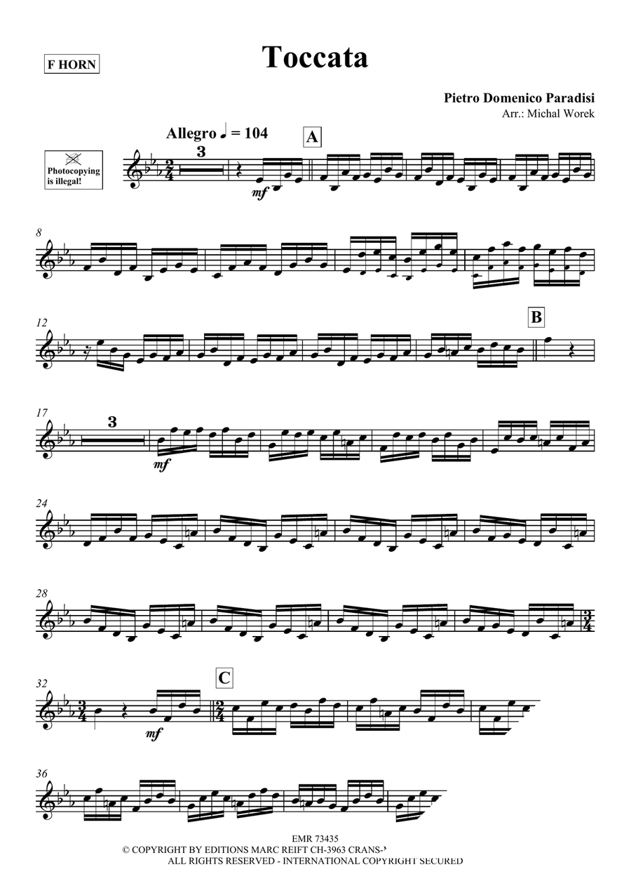 Toccata Toccata Horn scores gallery preview page 3