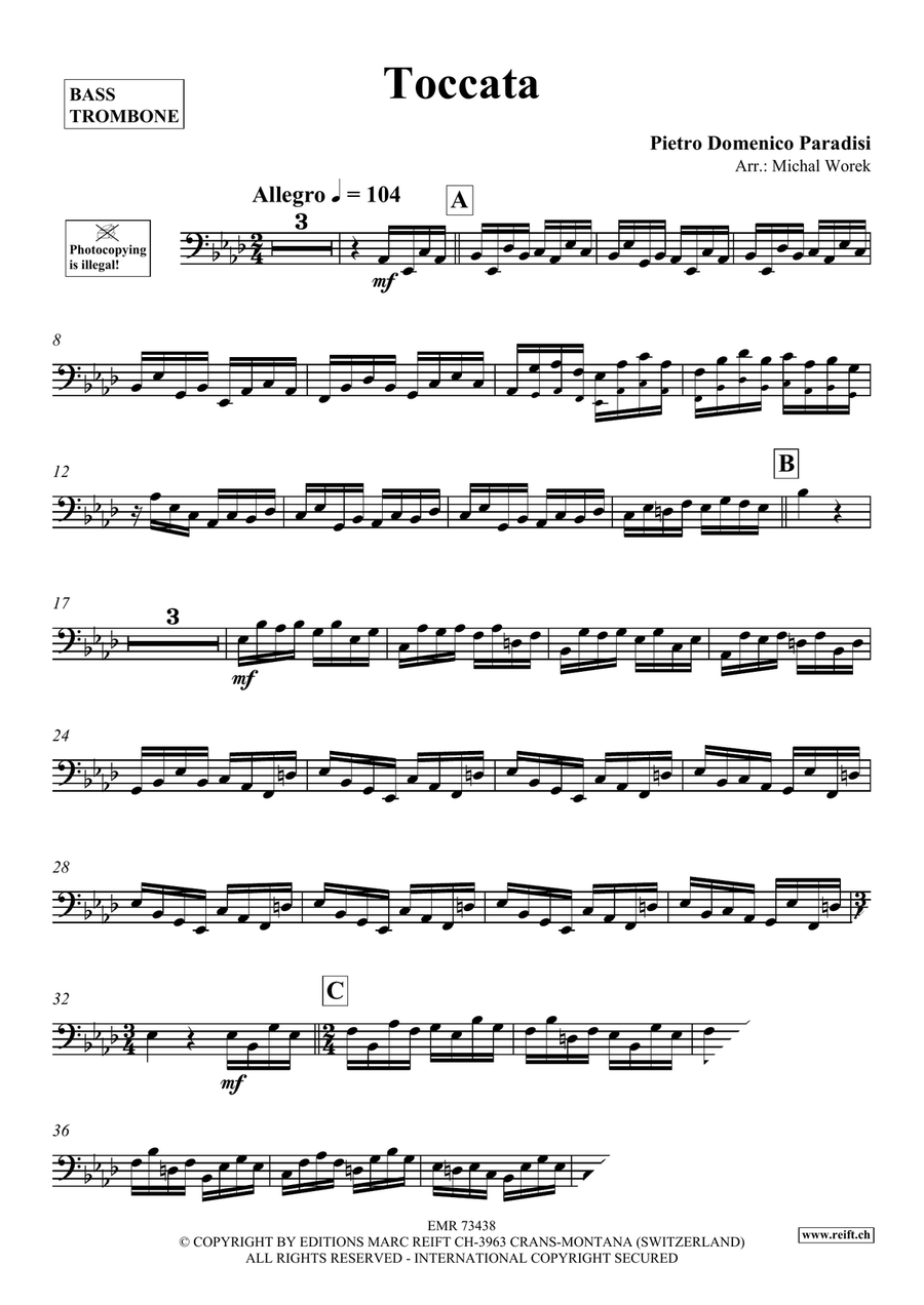 Toccata Toccata Trombone scores gallery preview page 3