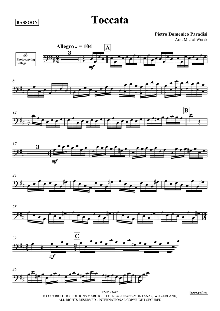 Toccata Toccata Bassoon Solo scores gallery preview page 3