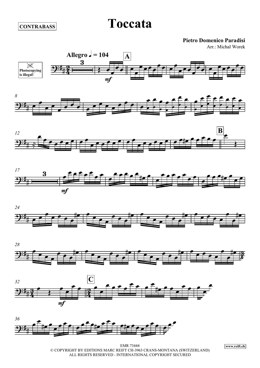 Toccata Toccata Double Bass scores gallery preview page 3