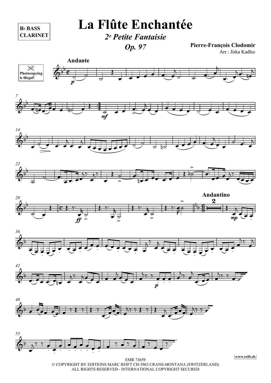 La Flûte Enchantée La Flûte Enchantée Bass Clarinet scores gallery preview page 3