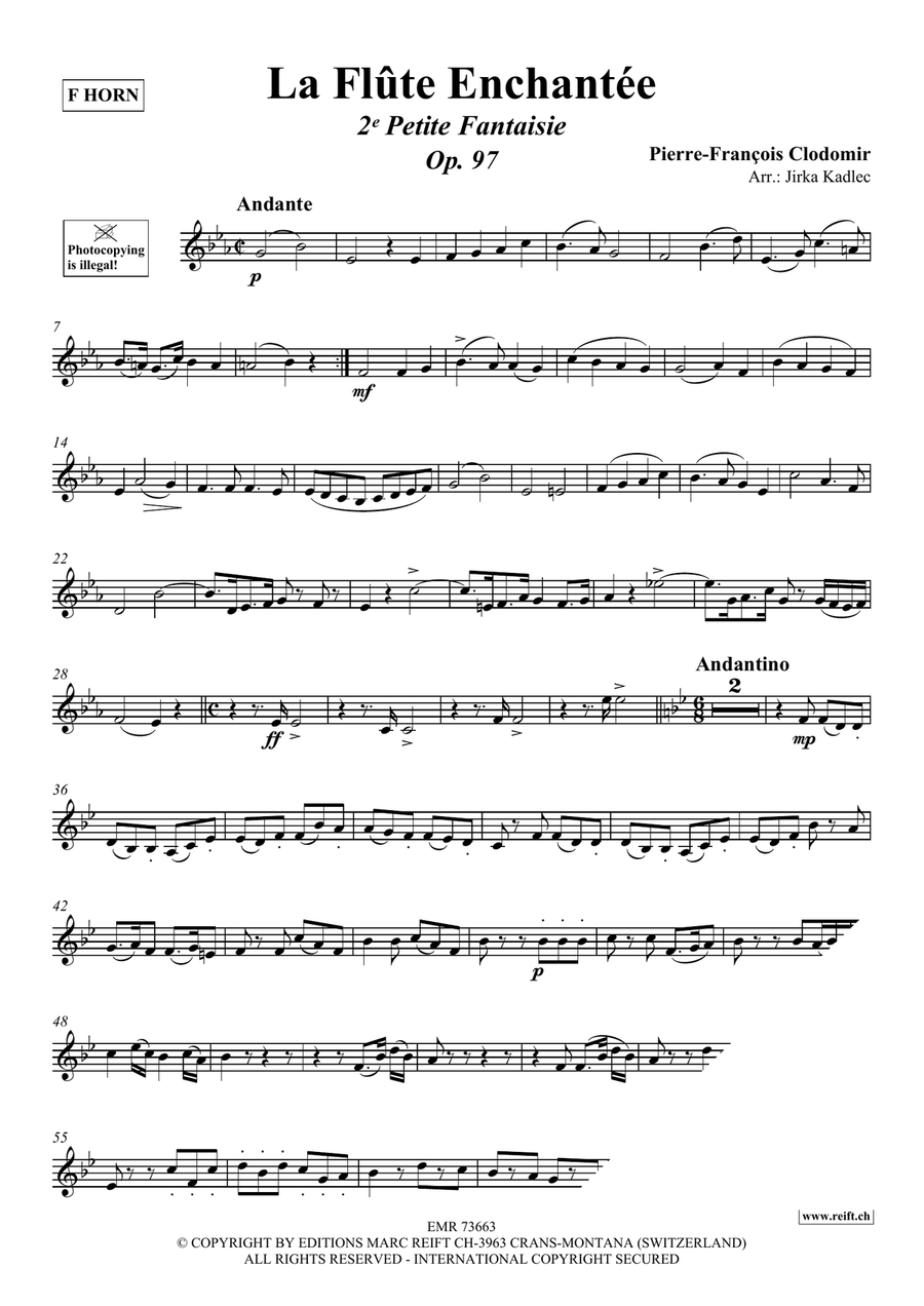 La Flûte Enchantée La Flûte Enchantée Horn scores gallery preview page 3