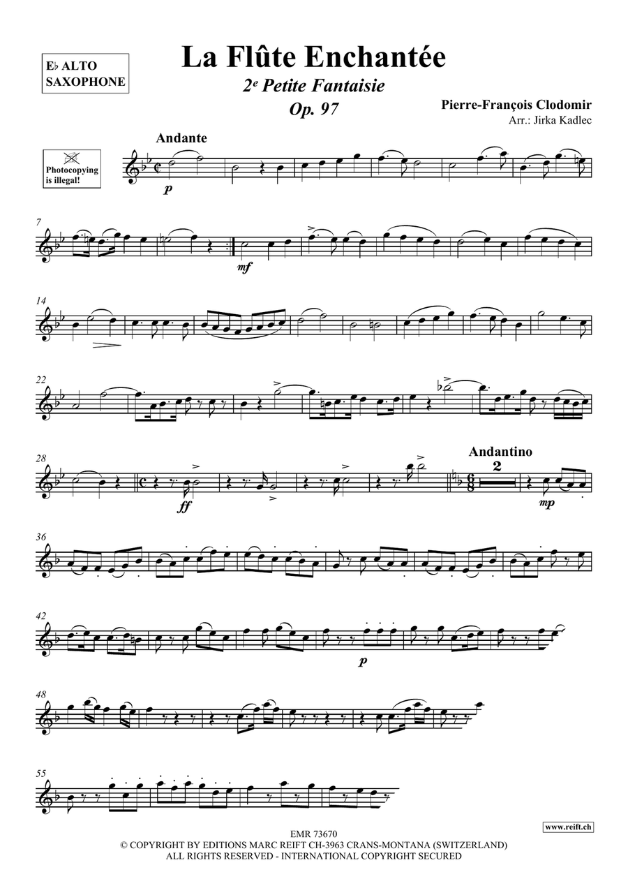 La Flûte Enchantée La Flûte Enchantée Alto Saxophone scores gallery preview page 3