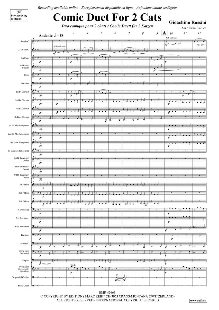Comic Duet For 2 Cats Comic Duet For 2 Cats Concert Band scores gallery preview page 4