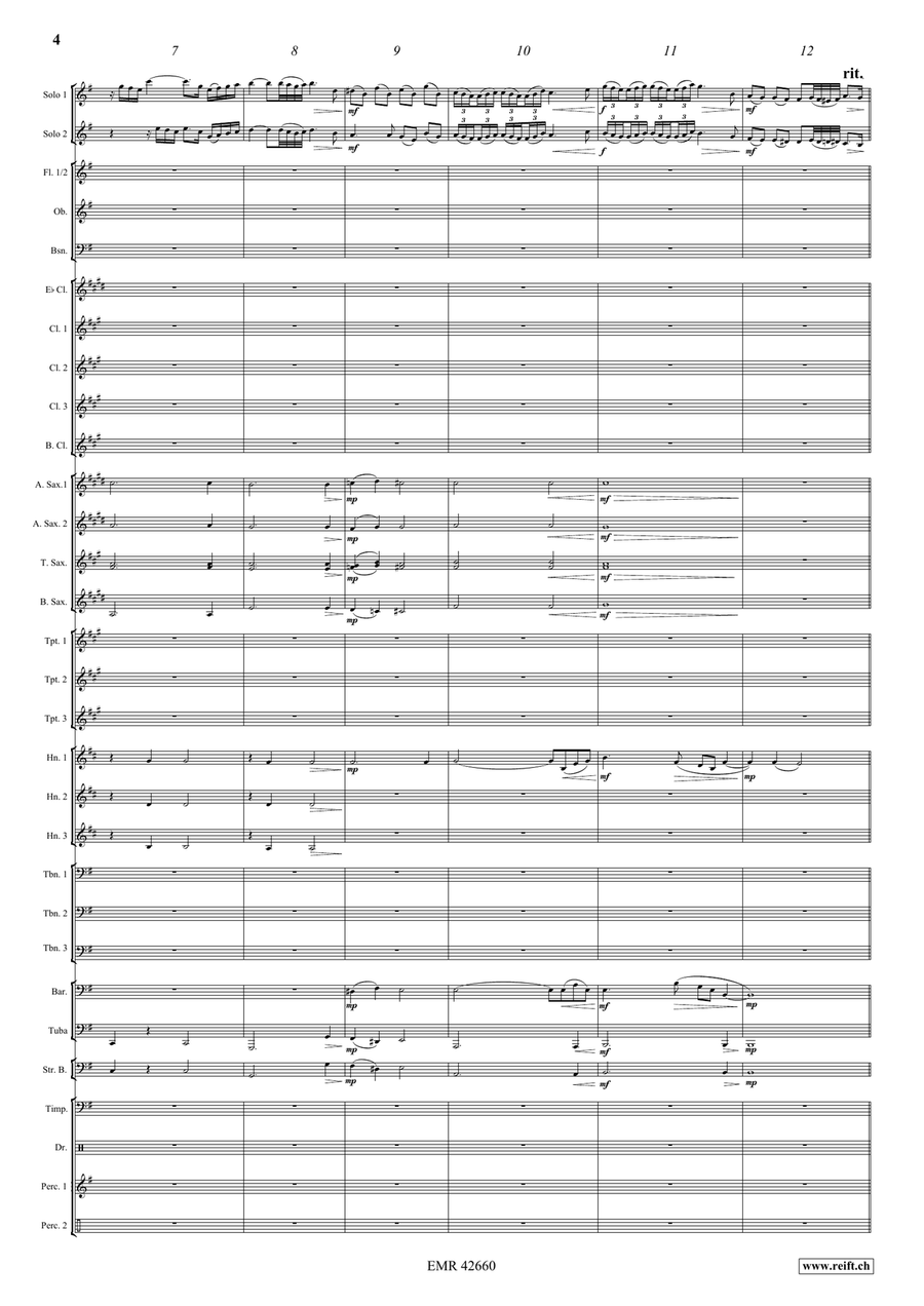 Hungarian Fantasy by Jerome Naulais Concert Band - Sheet Music page 5
