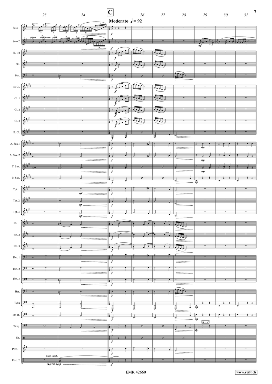 Hungarian Fantasy by Jerome Naulais Concert Band - Sheet Music page 8
