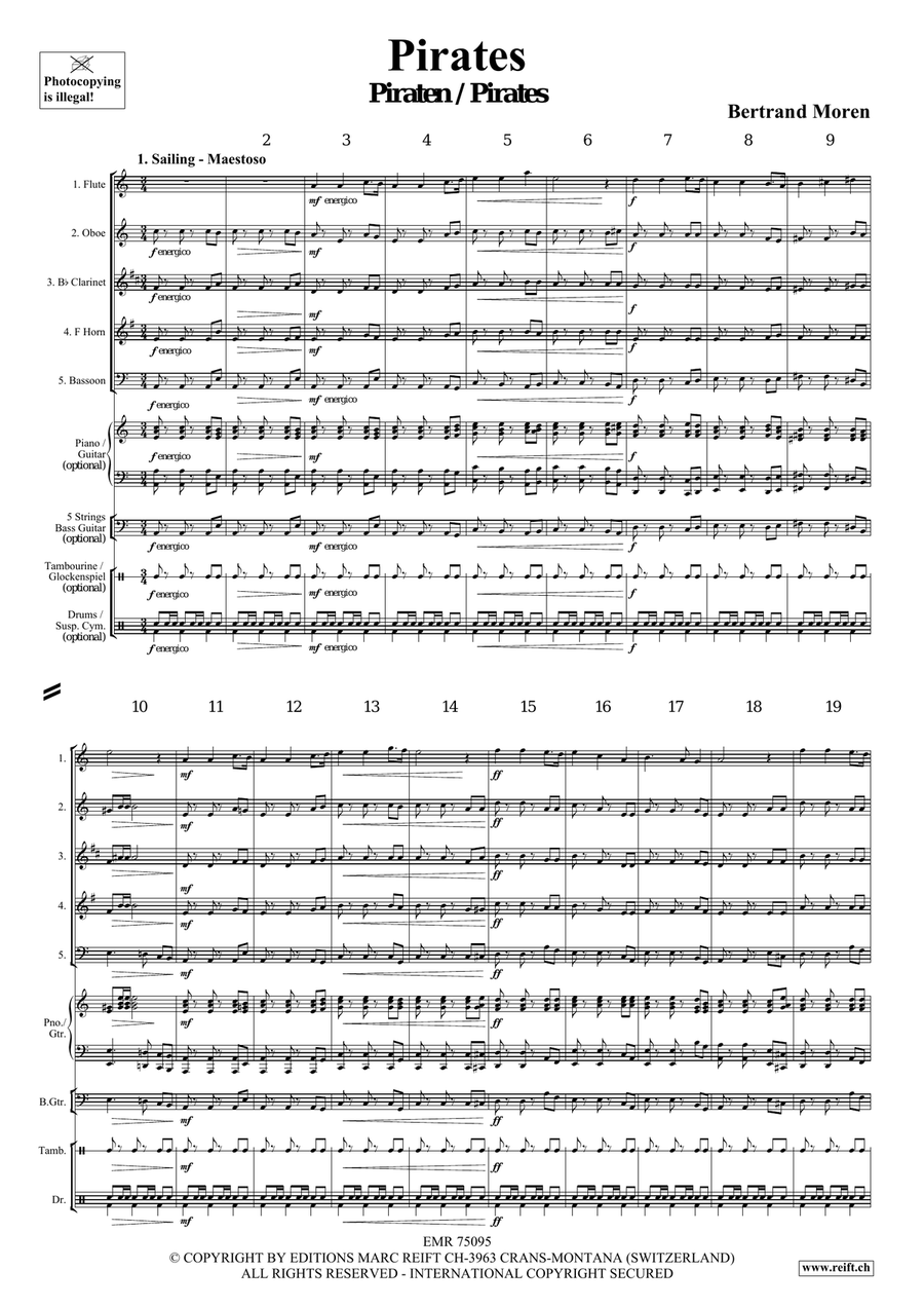 Pirates Pirates Woodwind Quintet scores gallery preview page 4