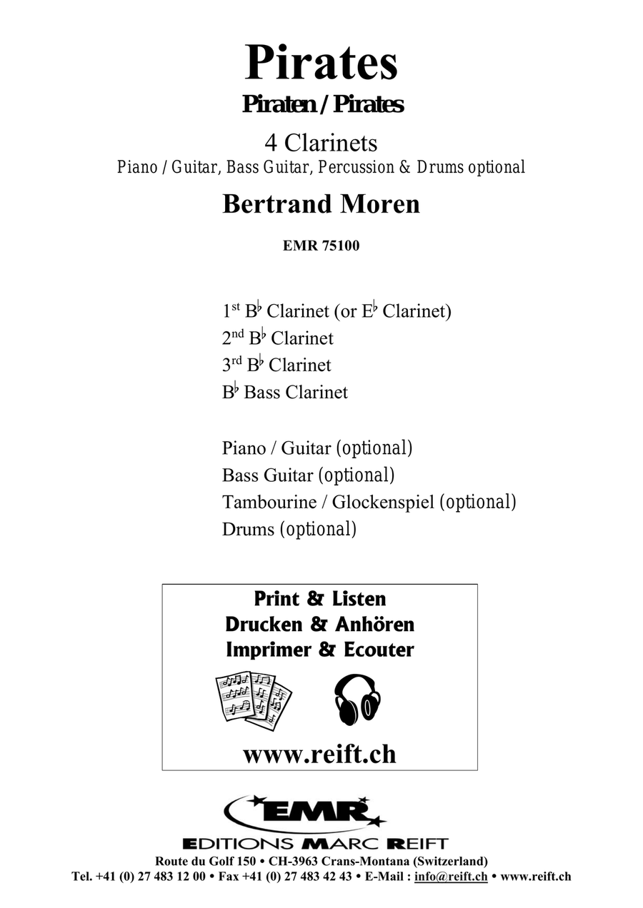 Pirates Pirates Clarinet Quartet scores gallery preview page 2