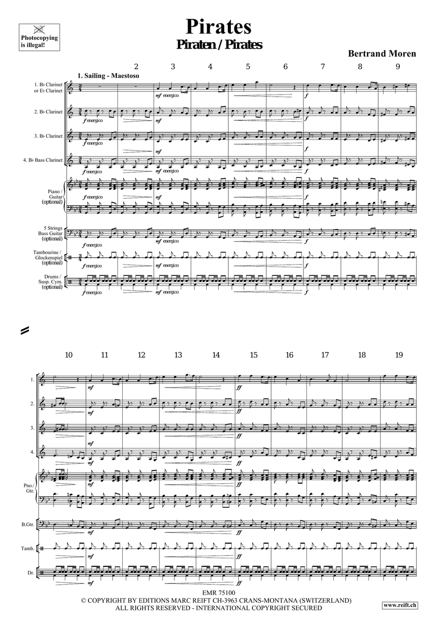 Pirates Pirates Clarinet Quartet scores gallery preview page 4