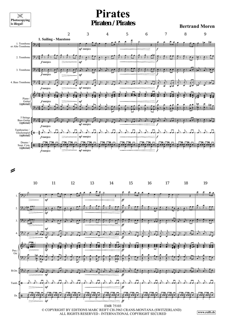 Pirates Pirates Trombone Quartet scores gallery preview page 4