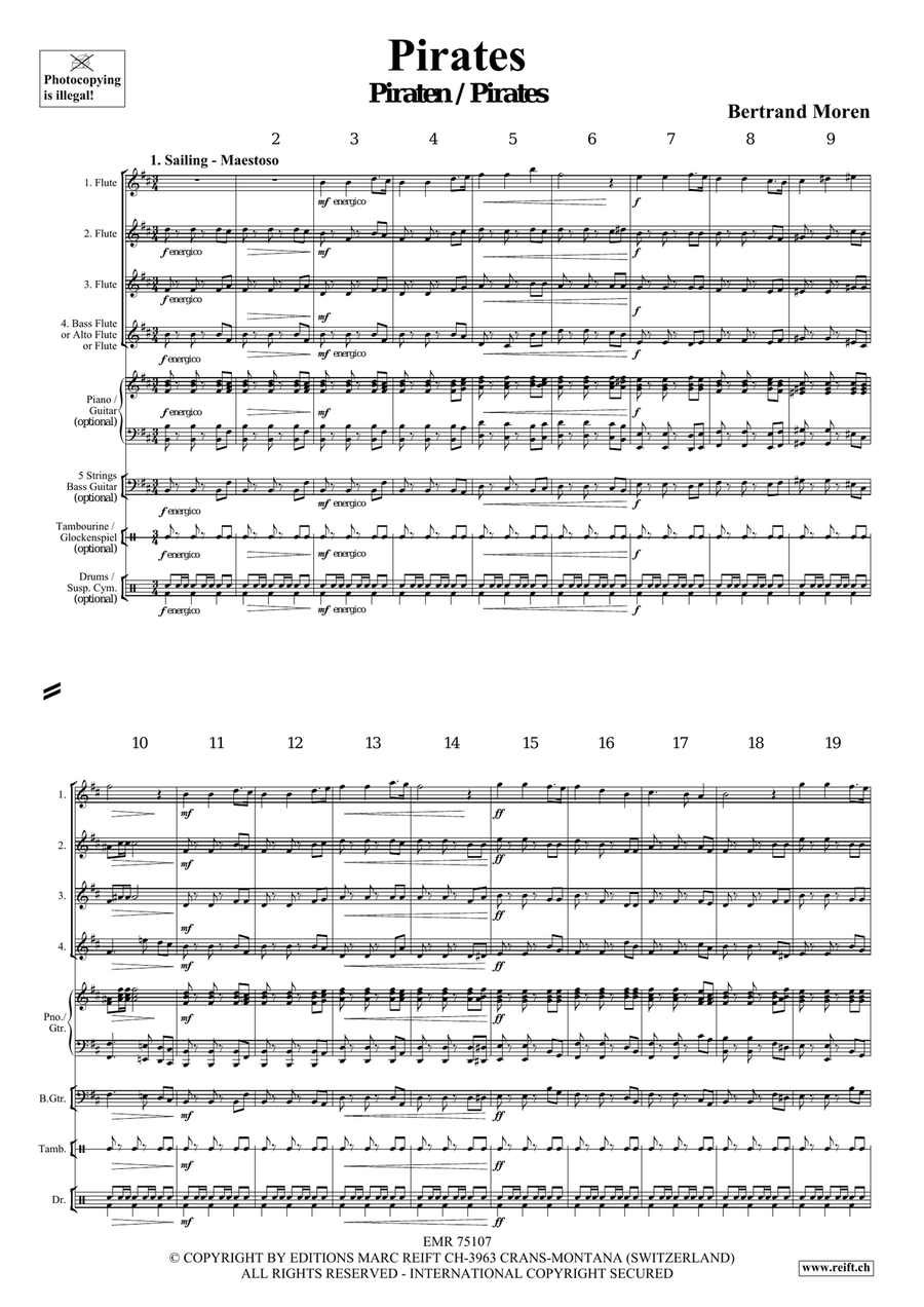 Pirates Pirates Flute Quartet scores gallery preview page 4
