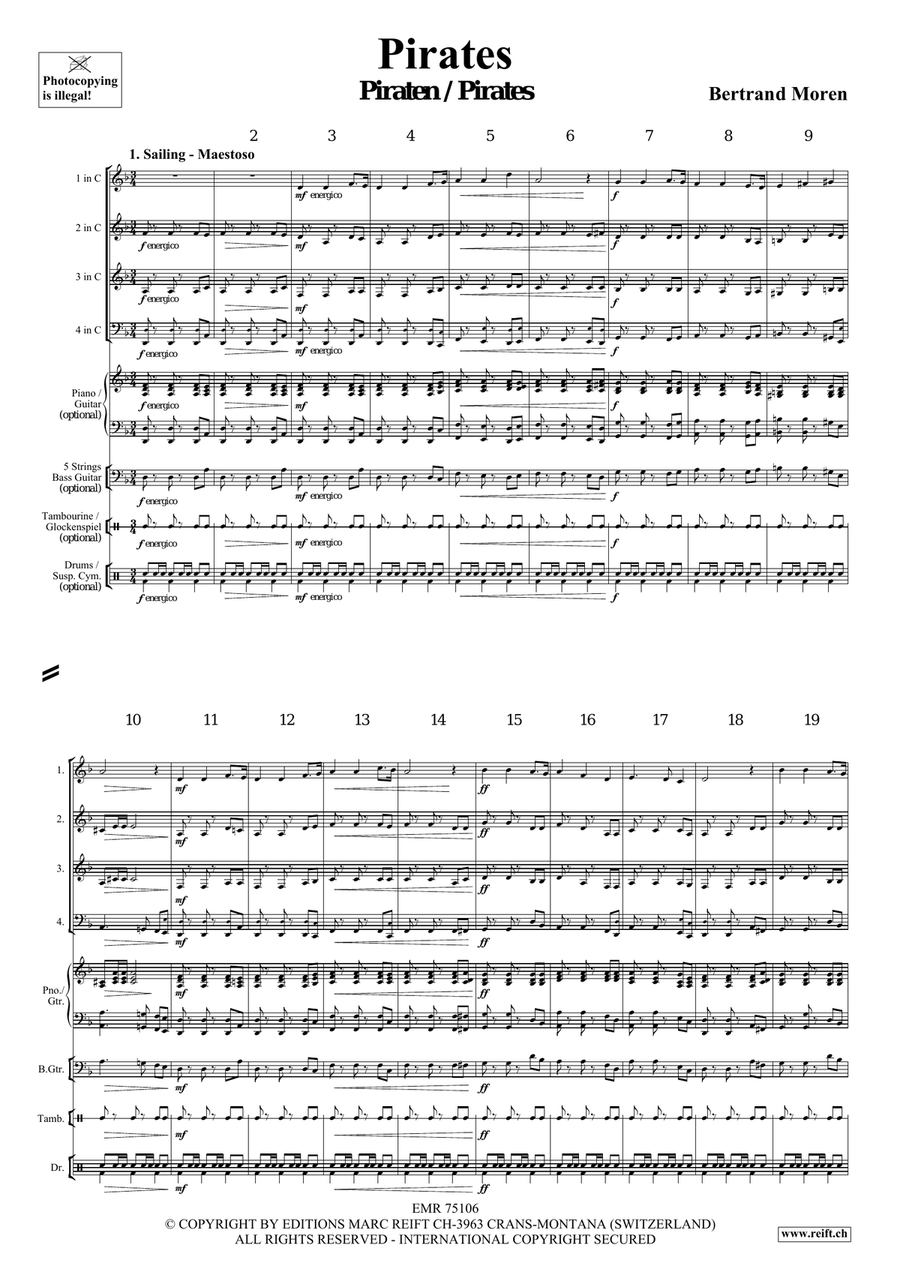 Pirates Pirates Woodwind Quartet scores gallery preview page 4