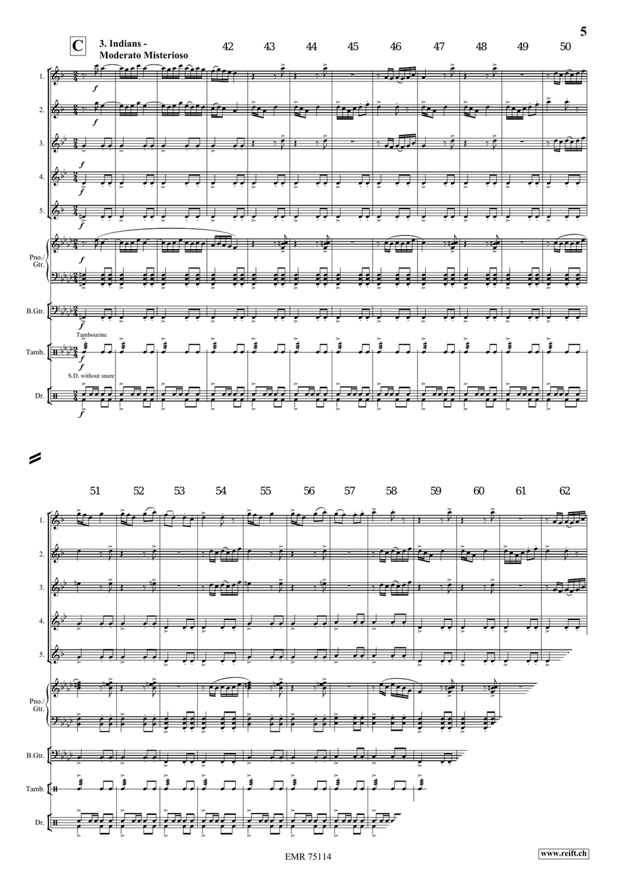 A Cowboy's Life A Cowboy's Life Saxophone Quintet scores gallery preview page 6