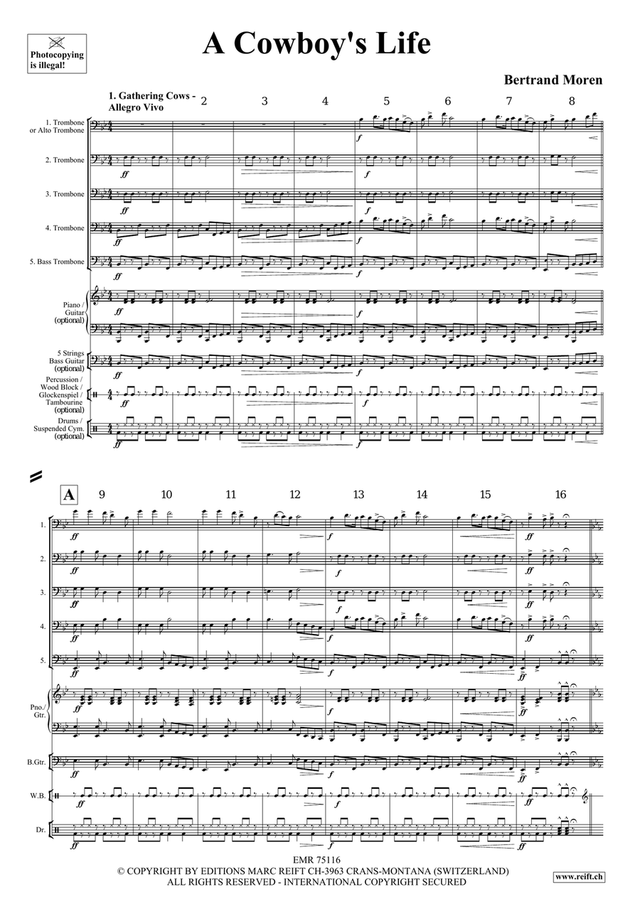 A Cowboy's Life A Cowboy's Life Trombone scores gallery preview page 4